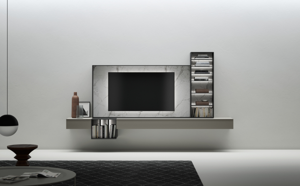 TV Frame in Kera Invisible White