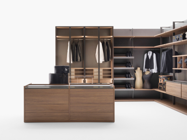 Walk-in closet with island