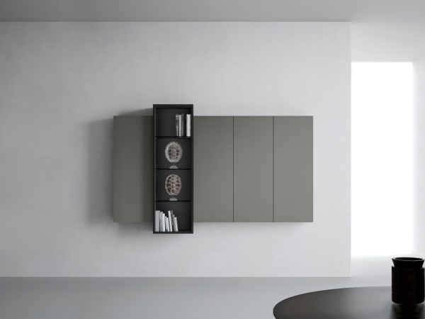 Wall unit with showcase