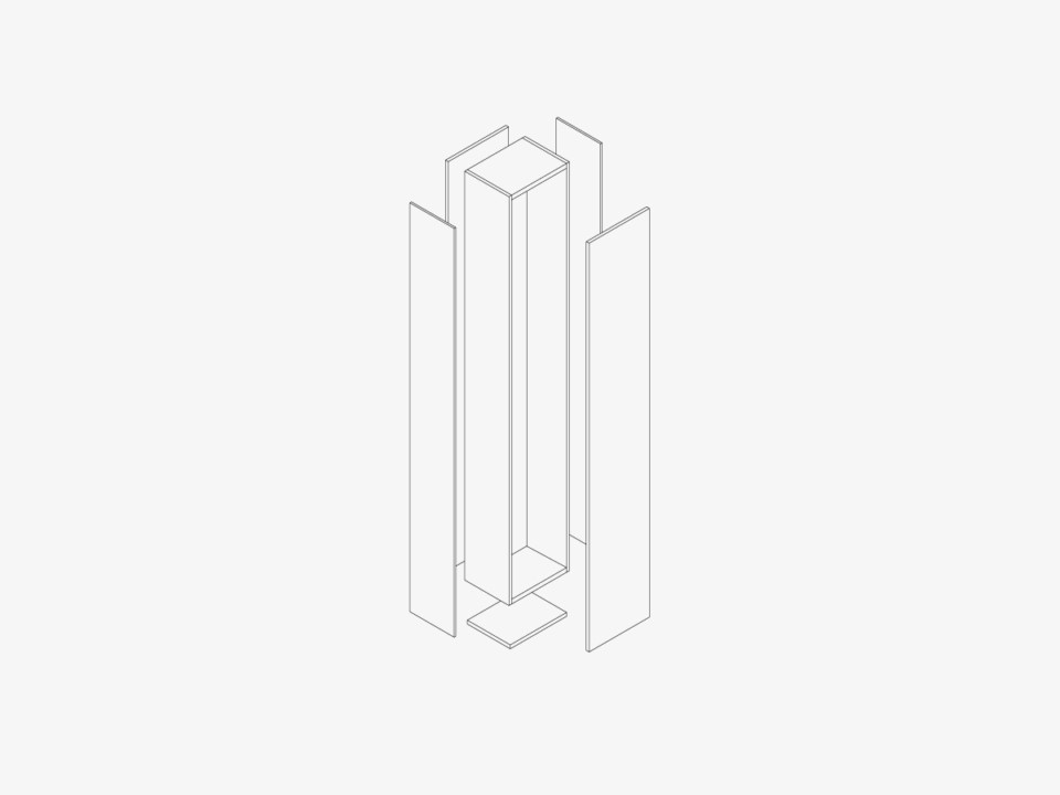 <strong>Pilastro</strong><strong>Pilastro</strong> è uno degli elementi distintivi di Wallover® che può essere rivestito nei quattro lati in finitura uniforme, per trasformarsi in <strong>monolite che arreda i tuoi spazi con</strong> eleganza.

Si allunga da pavimento a soffitto e può essere sospeso a parete o posto in centro stanza. <strong>Si mimetizza con l'architettura dell'ambiente o lo organizza e divide.</strong>  sempre progettabile al millimetro.